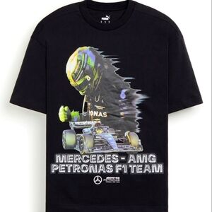 Puma Vintage Mercedes AMG Petronas F1 Team T-Shirt, Medium, Black.